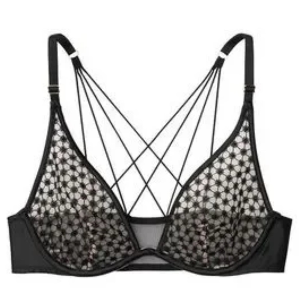 Victoria's Secret Black Lace Strappy‎ Bra
